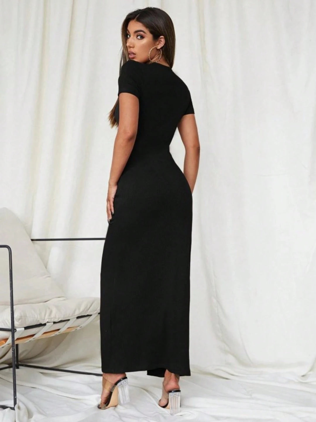 Rochie maxi SHEIN, negru