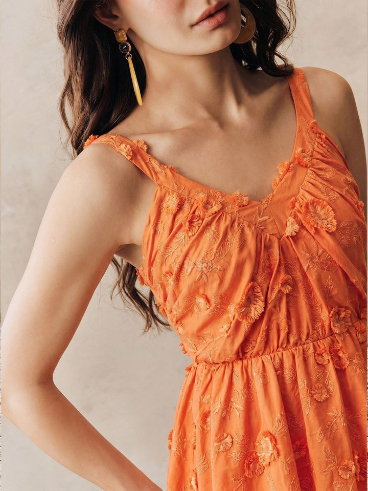 Rochie maxi SHEIN, portocaliu