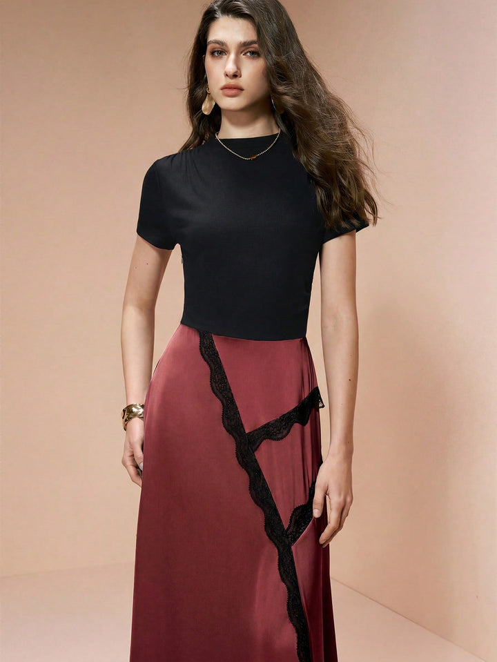 Rochie maxi SHEIN, vișiniu