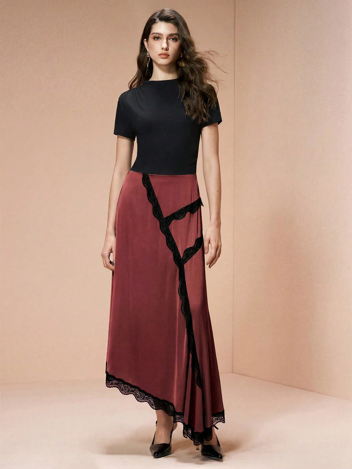Rochie maxi SHEIN, vișiniu