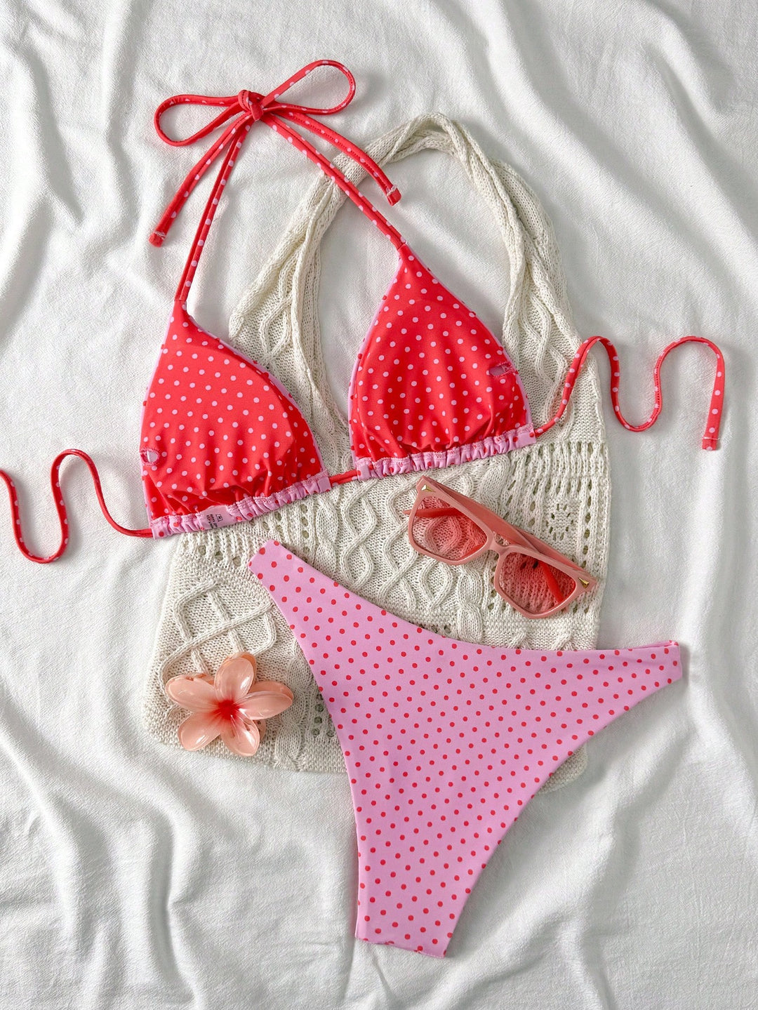 Set bikini SHEIN, roz