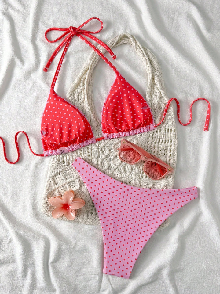 Set bikini SHEIN, roz
