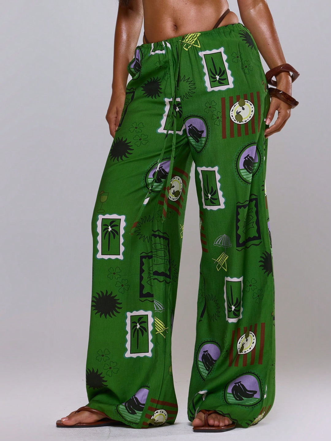 Pantaloni SHEIN, verde