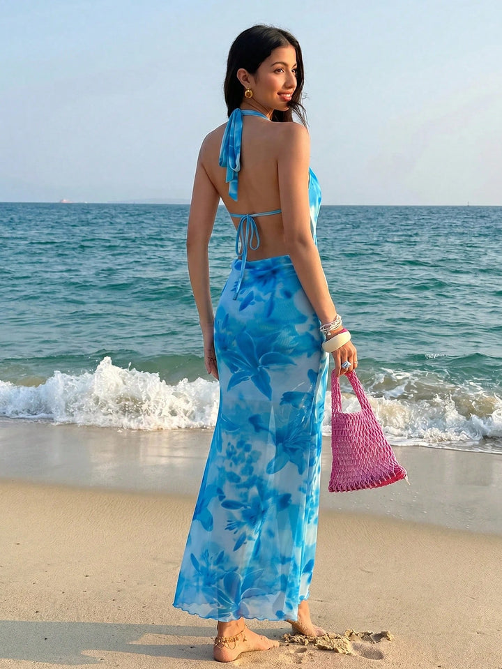 Rochie maxi SHEIN, albastru