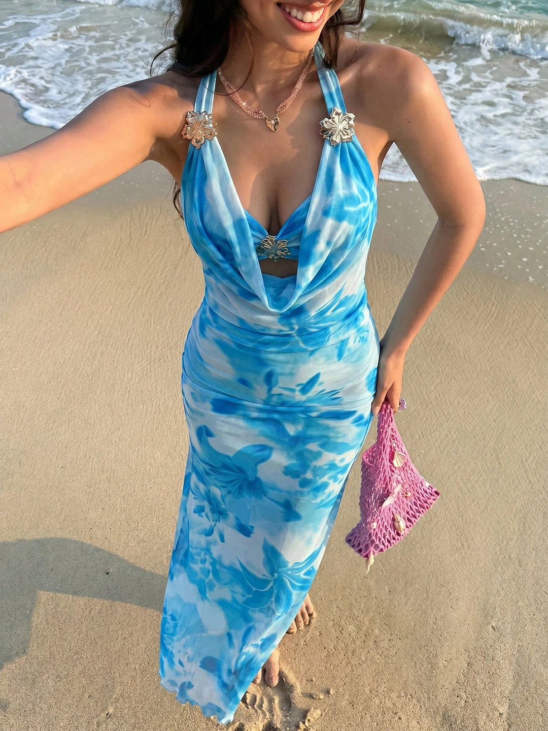 Rochie maxi SHEIN, albastru