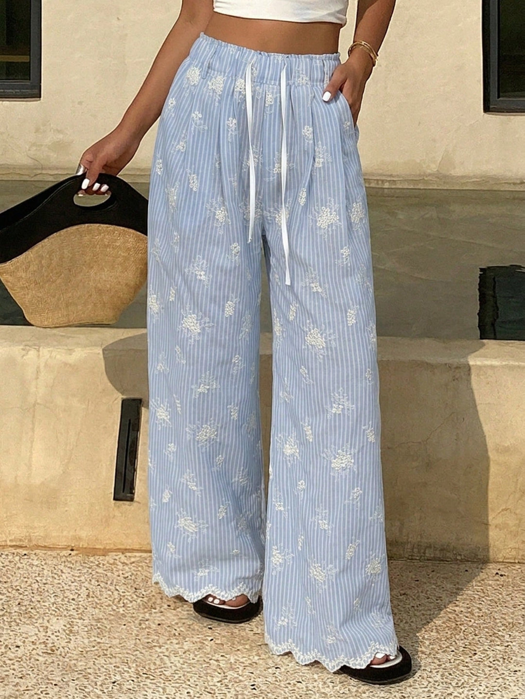 Pantaloni SHEIN, albastru