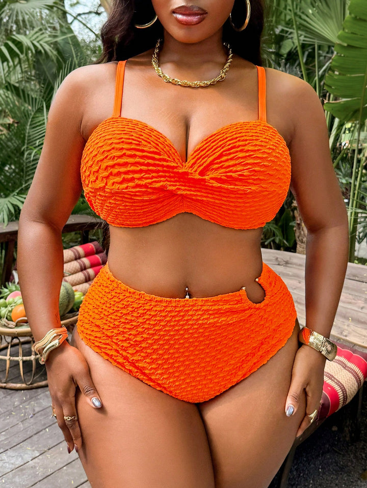 Set bikini de baie SHEIN, portocaliu