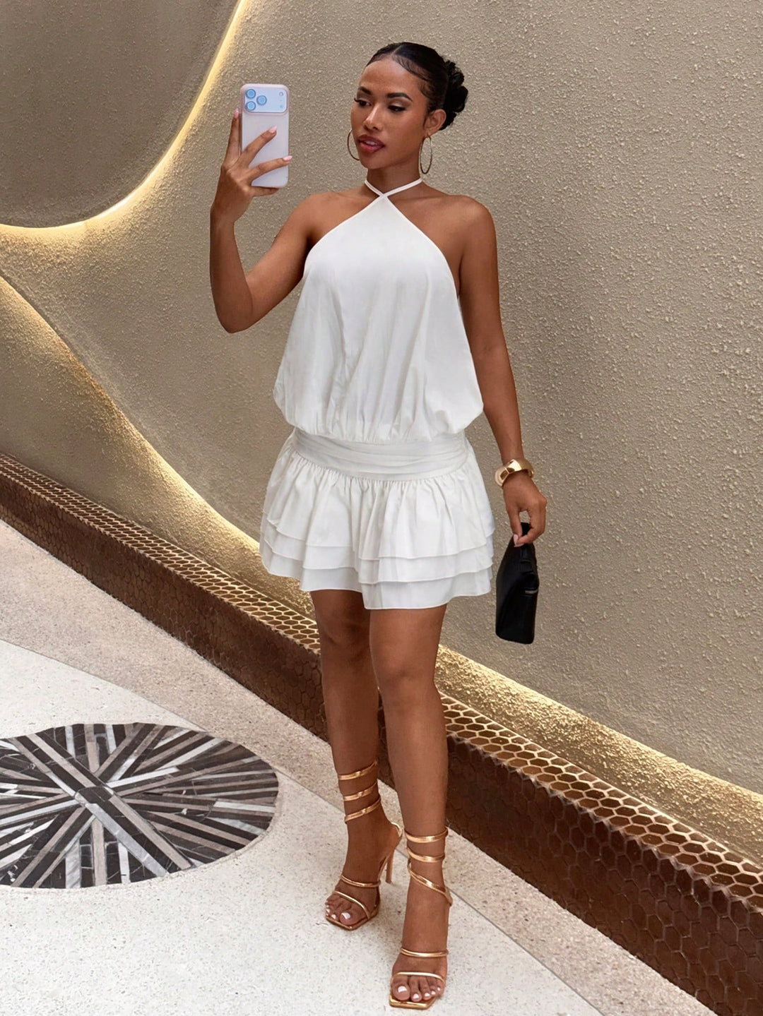Rochie mini SHEIN, alb