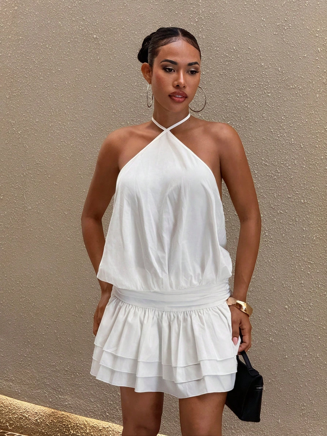 Rochie mini SHEIN, alb