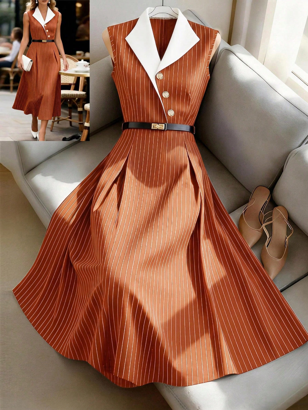 Rochie midi SHEIN, mix culori