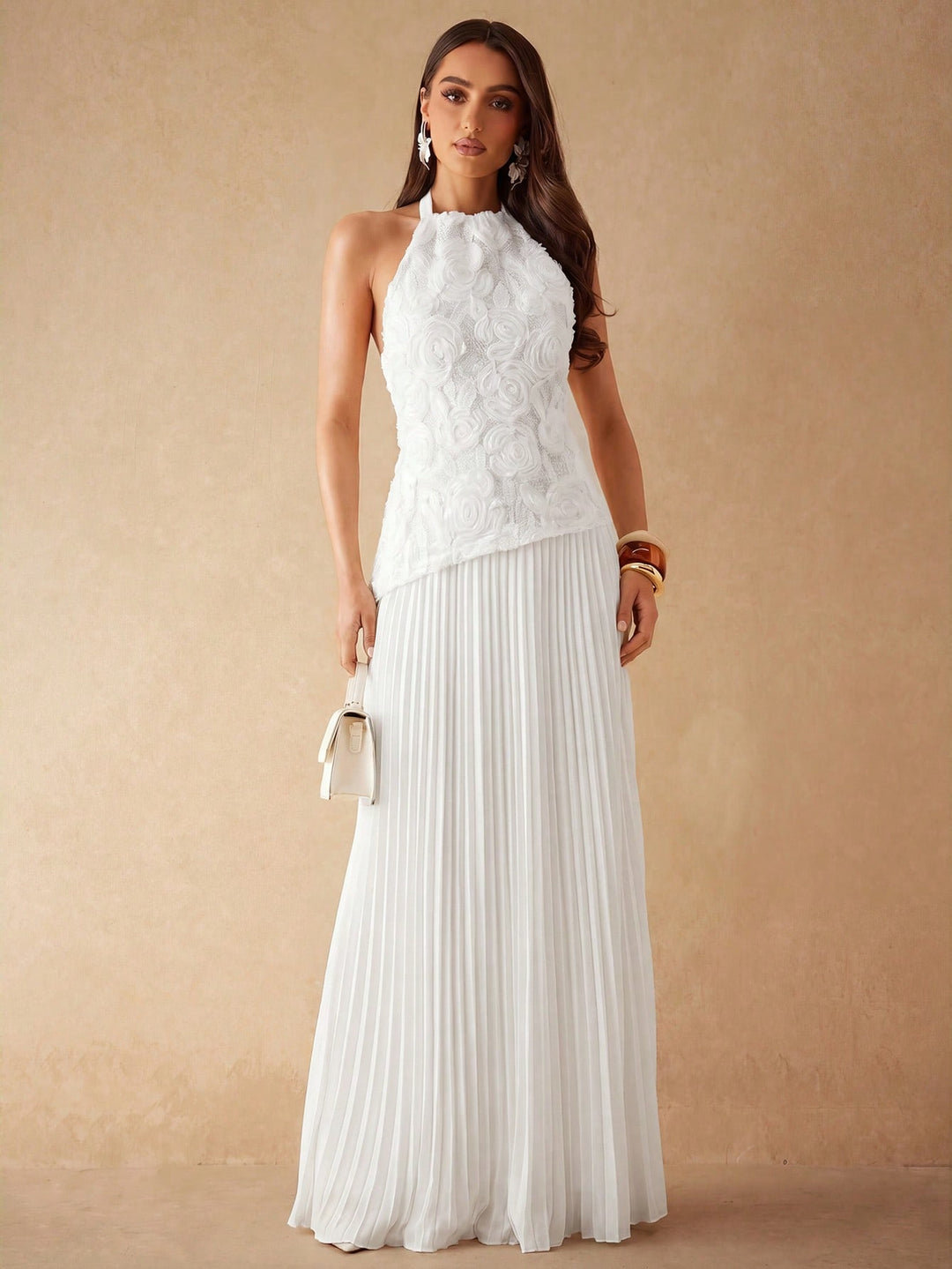 Rochie maxi SHEIN, alb