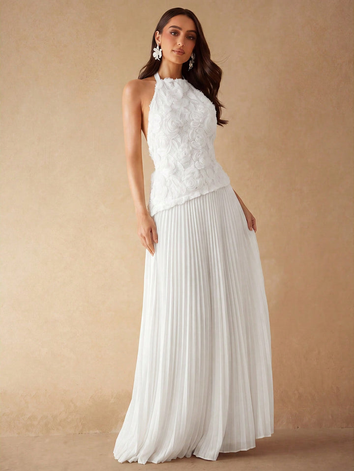 Rochie maxi SHEIN, alb