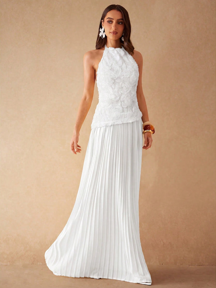 Rochie maxi SHEIN, alb
