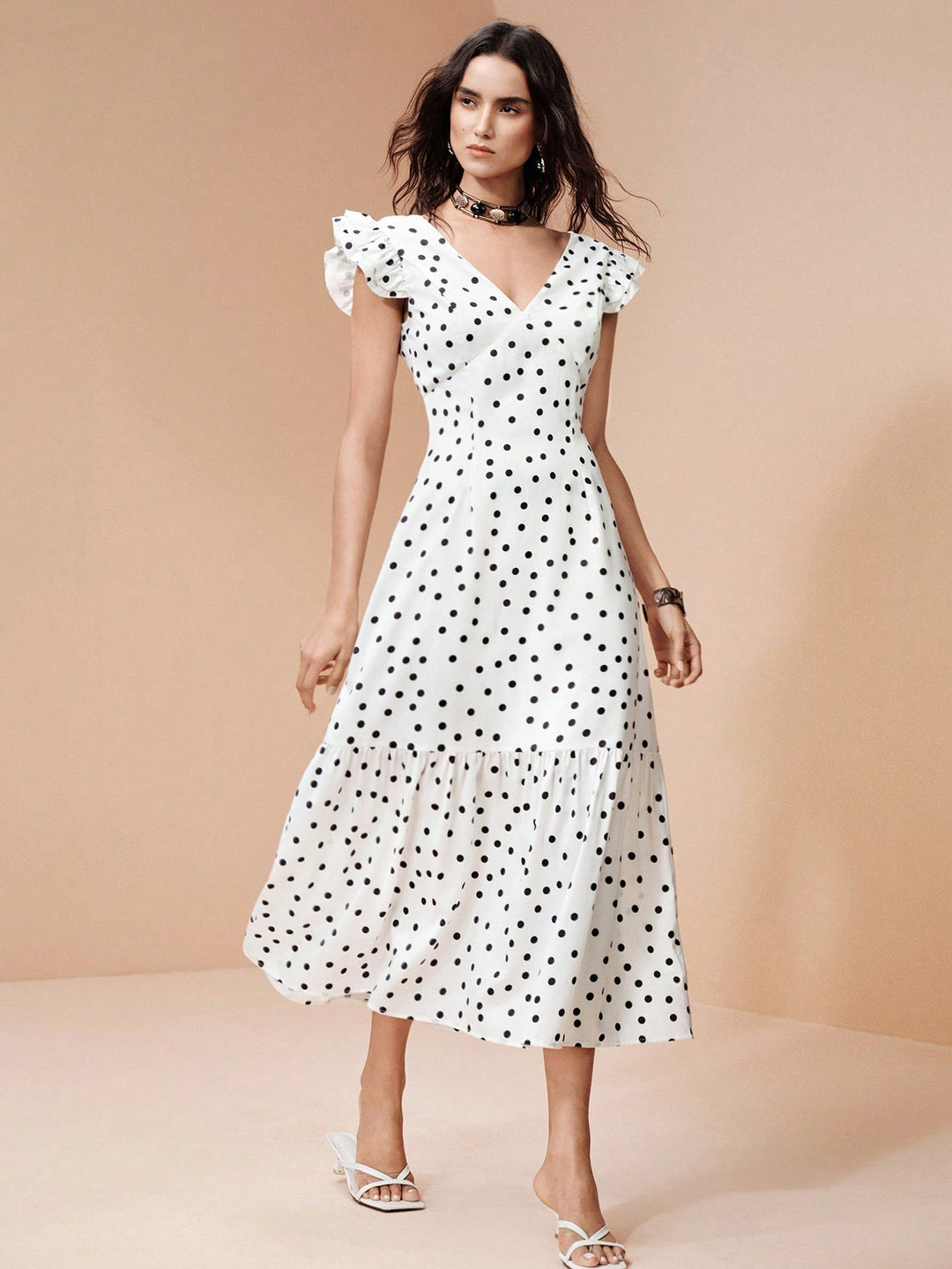 Rochie midi SHEIN, alb