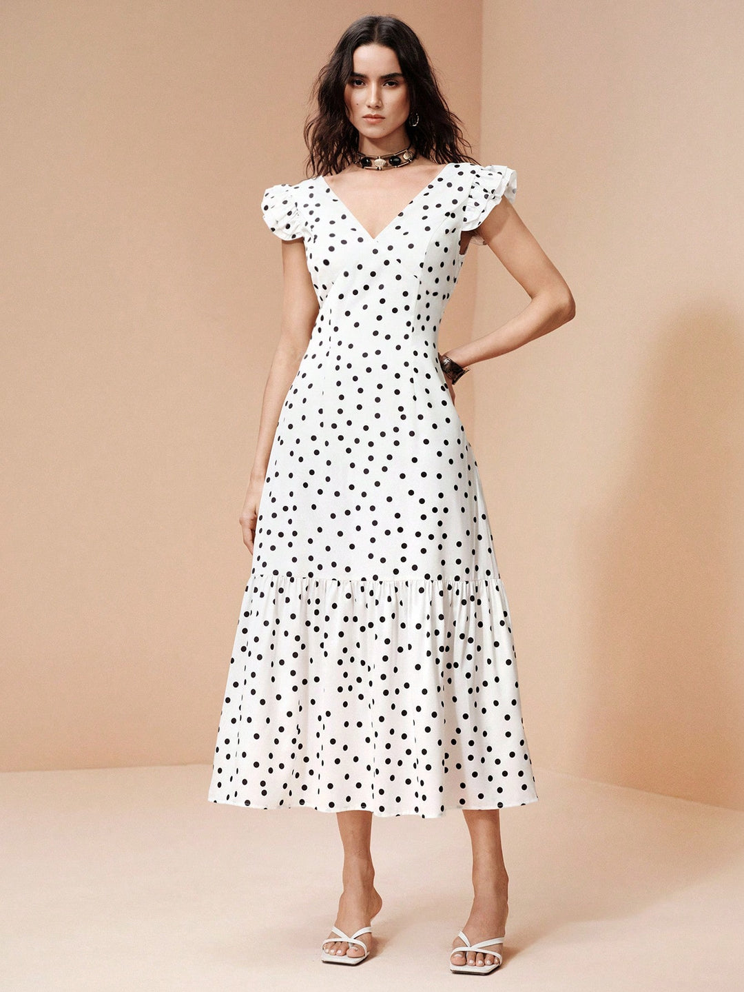 Rochie midi SHEIN, alb