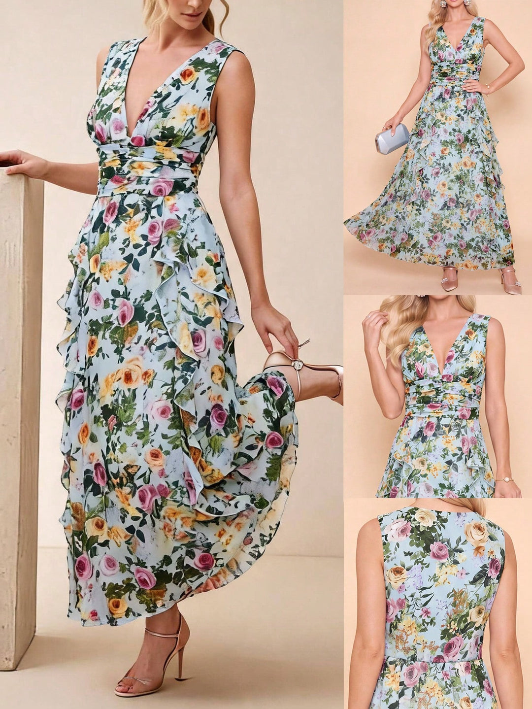 Rochie maxi SHEIN, mix culori