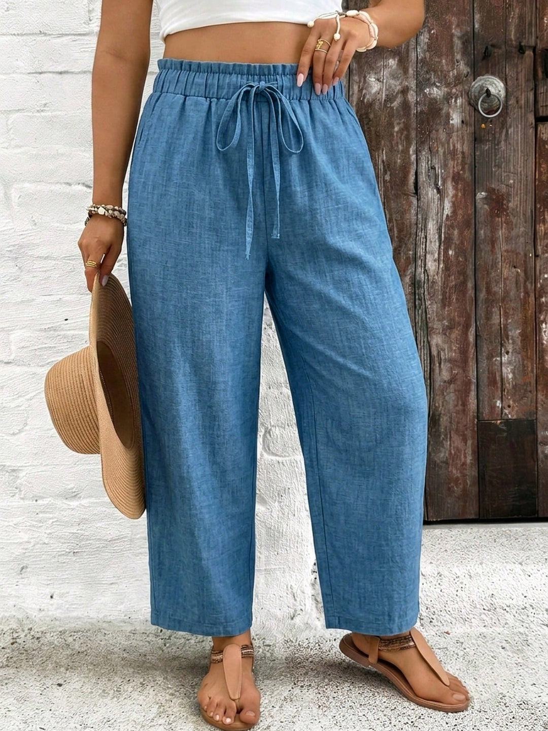 Pantaloni SHEIN, albastru