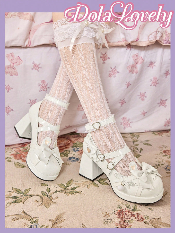 Pantofi cu toc SHEIN, alb
