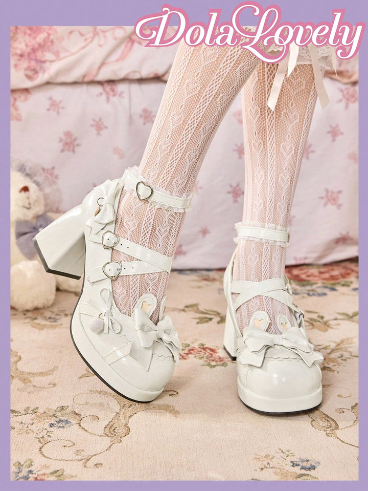 Pantofi cu toc SHEIN, alb