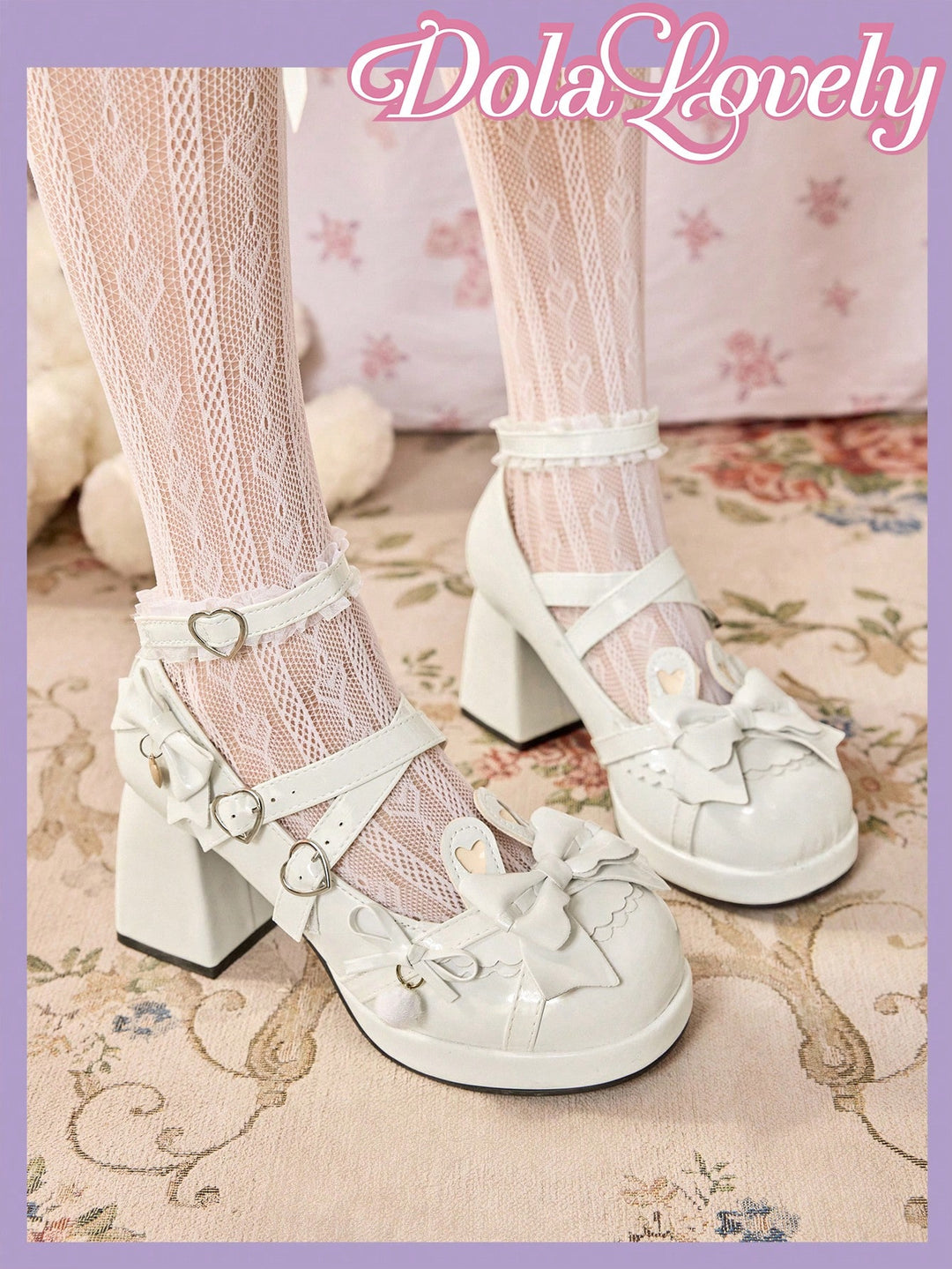 Pantofi cu toc SHEIN, alb