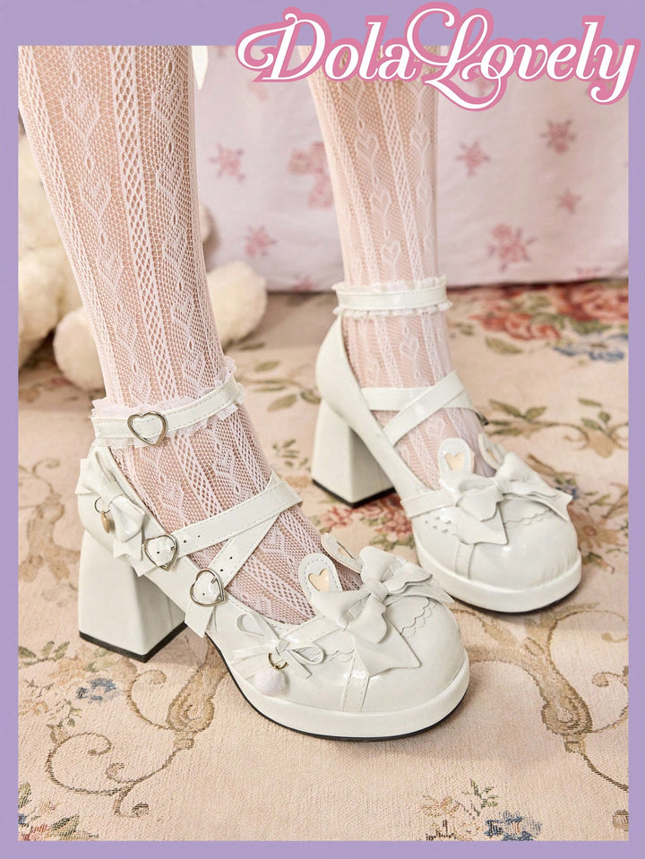 Pantofi cu toc SHEIN, alb