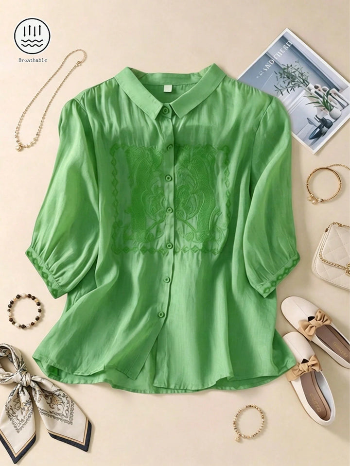 Cămașă SHEIN, verde