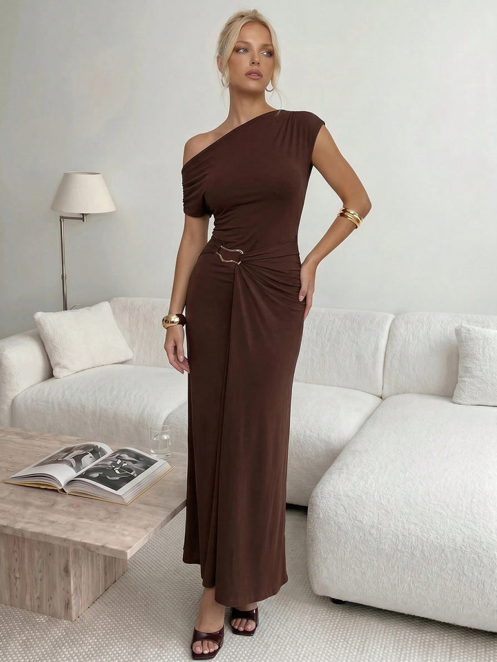 Rochie maxi SHEIN, maro