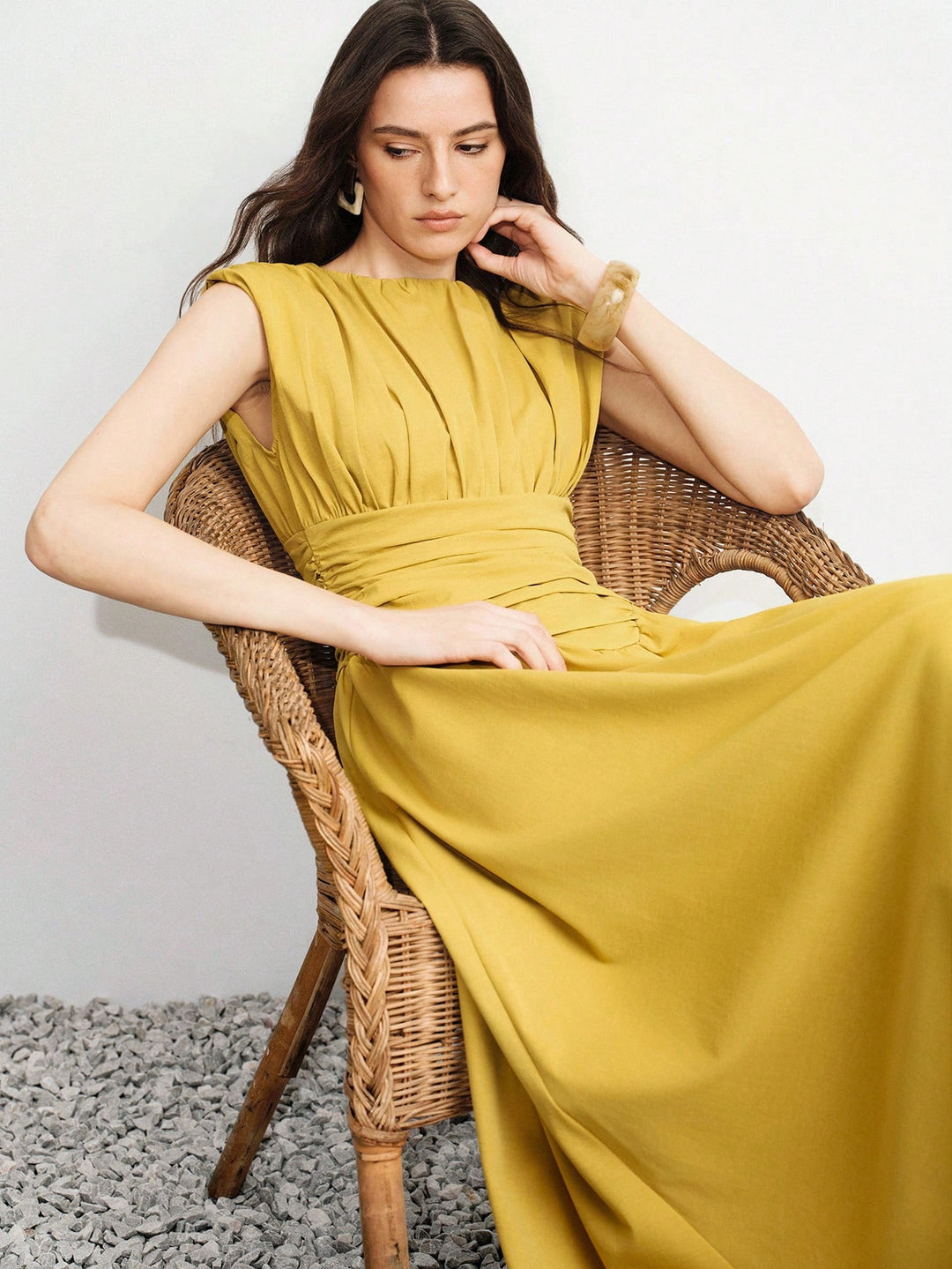 Rochie maxi SHEIN, portocaliu