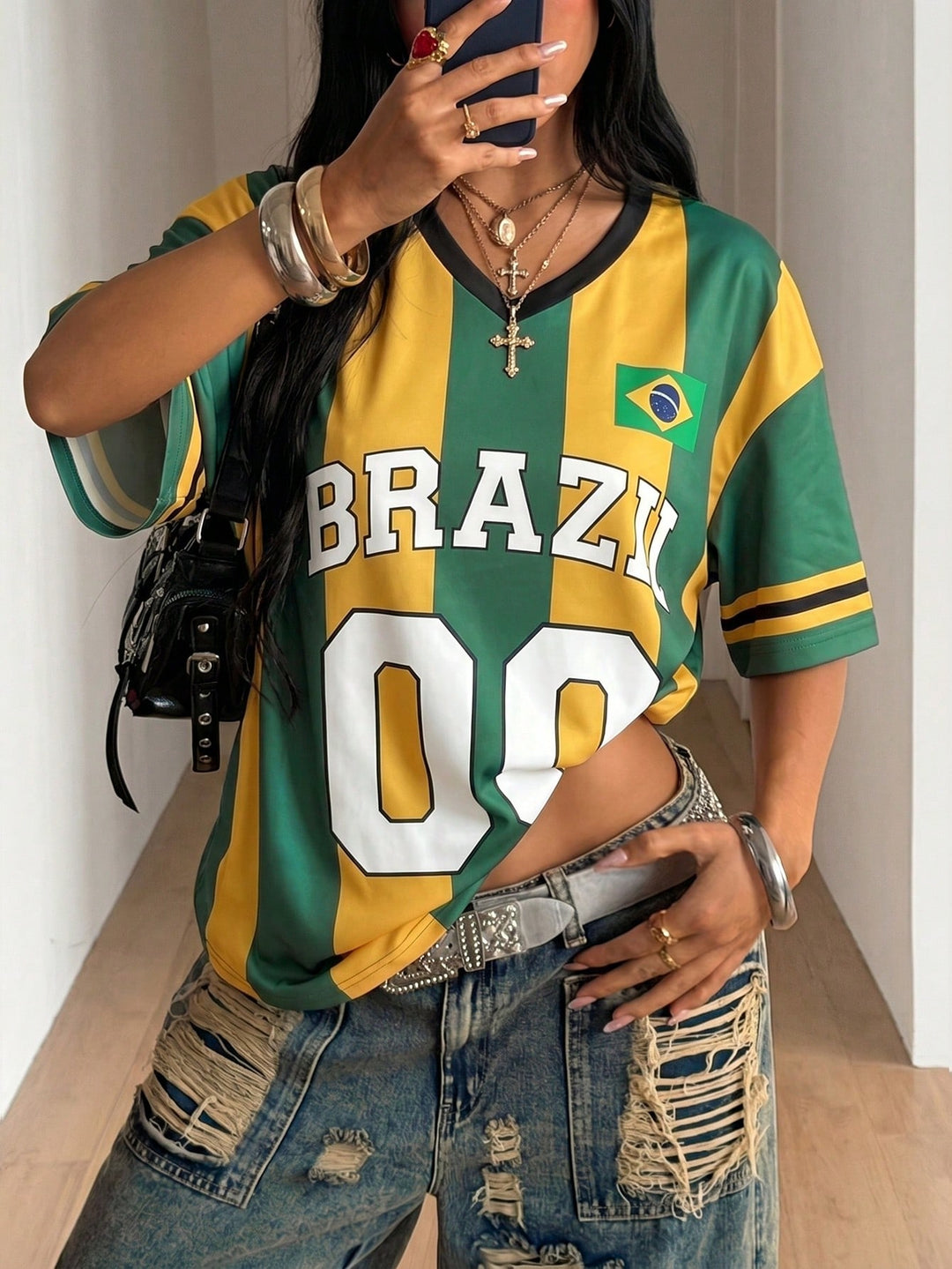 Tricou SHEIN, kaki