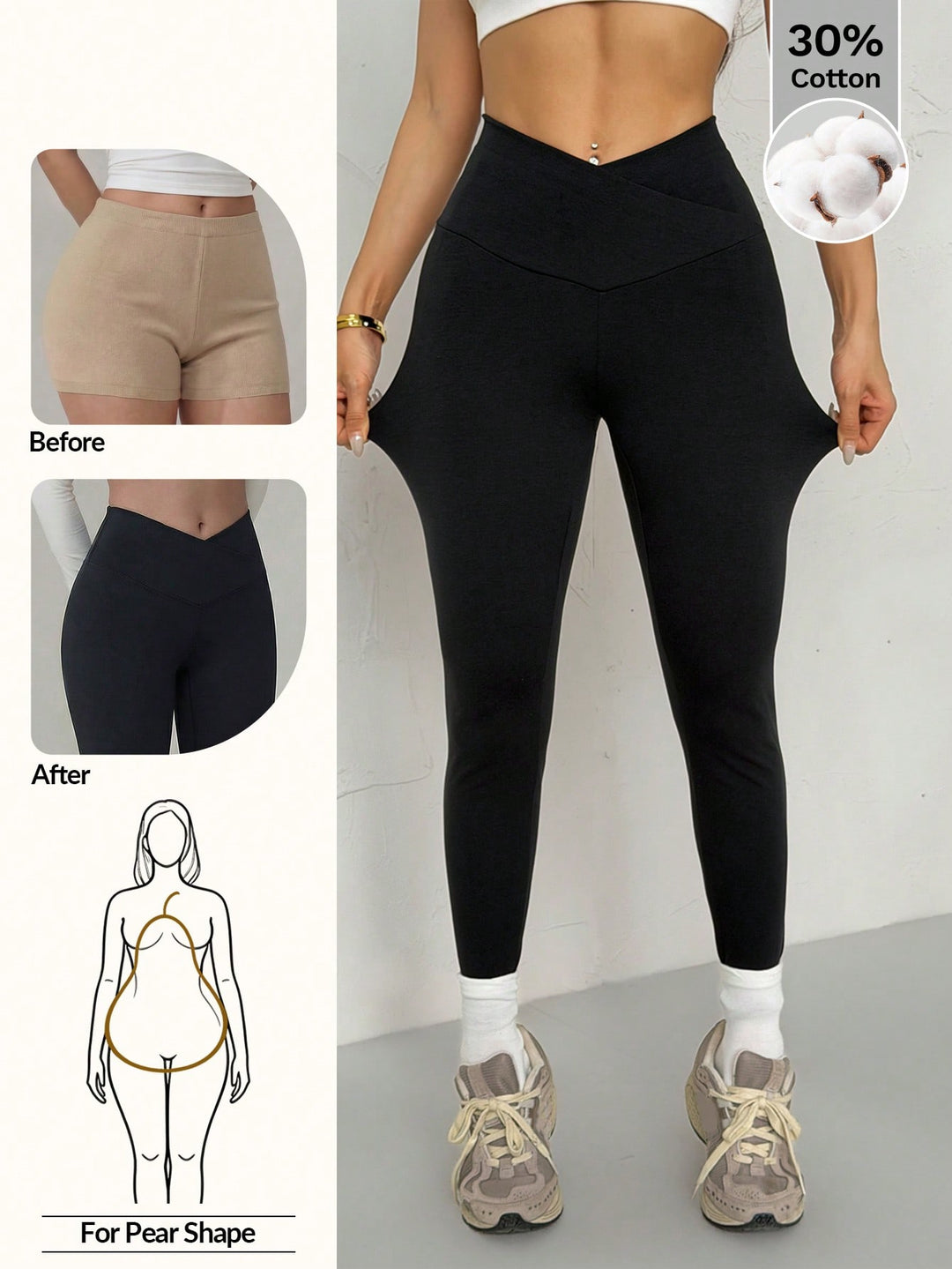 Pantaloni SHEIN, negru