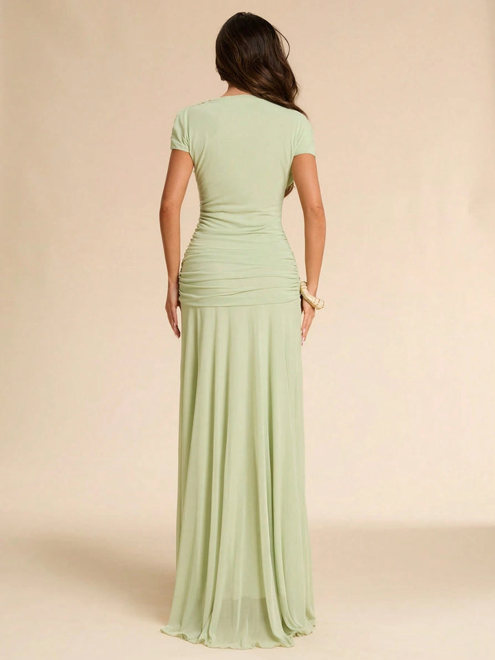 Rochie maxi damă SHEIN, verde, mărimea XS