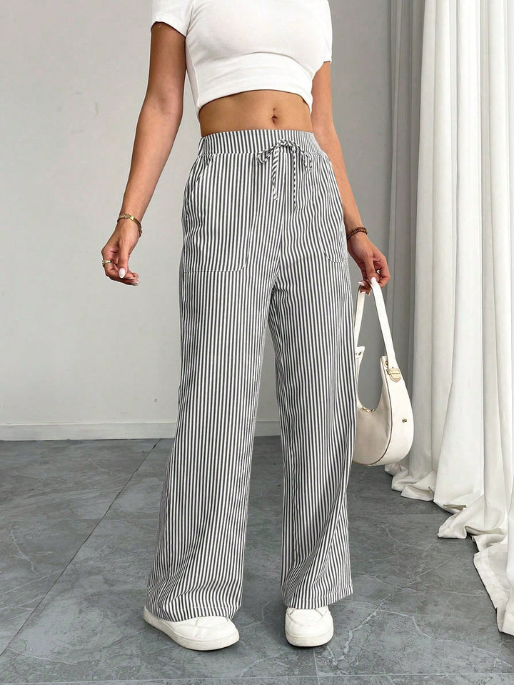 Pantaloni SHEIN, alb