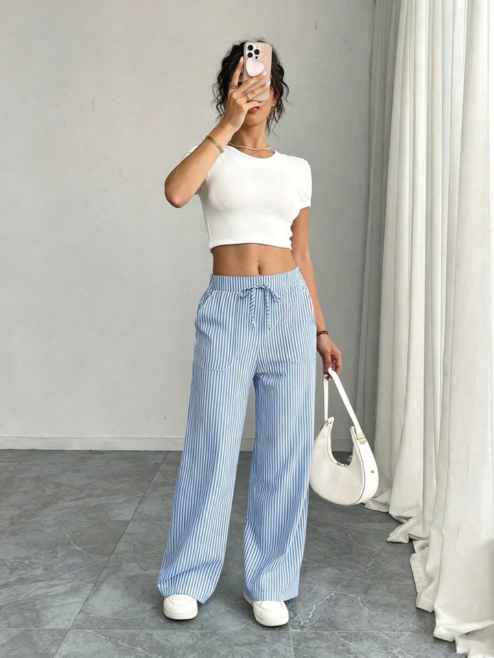 Pantaloni SHEIN, albastru
