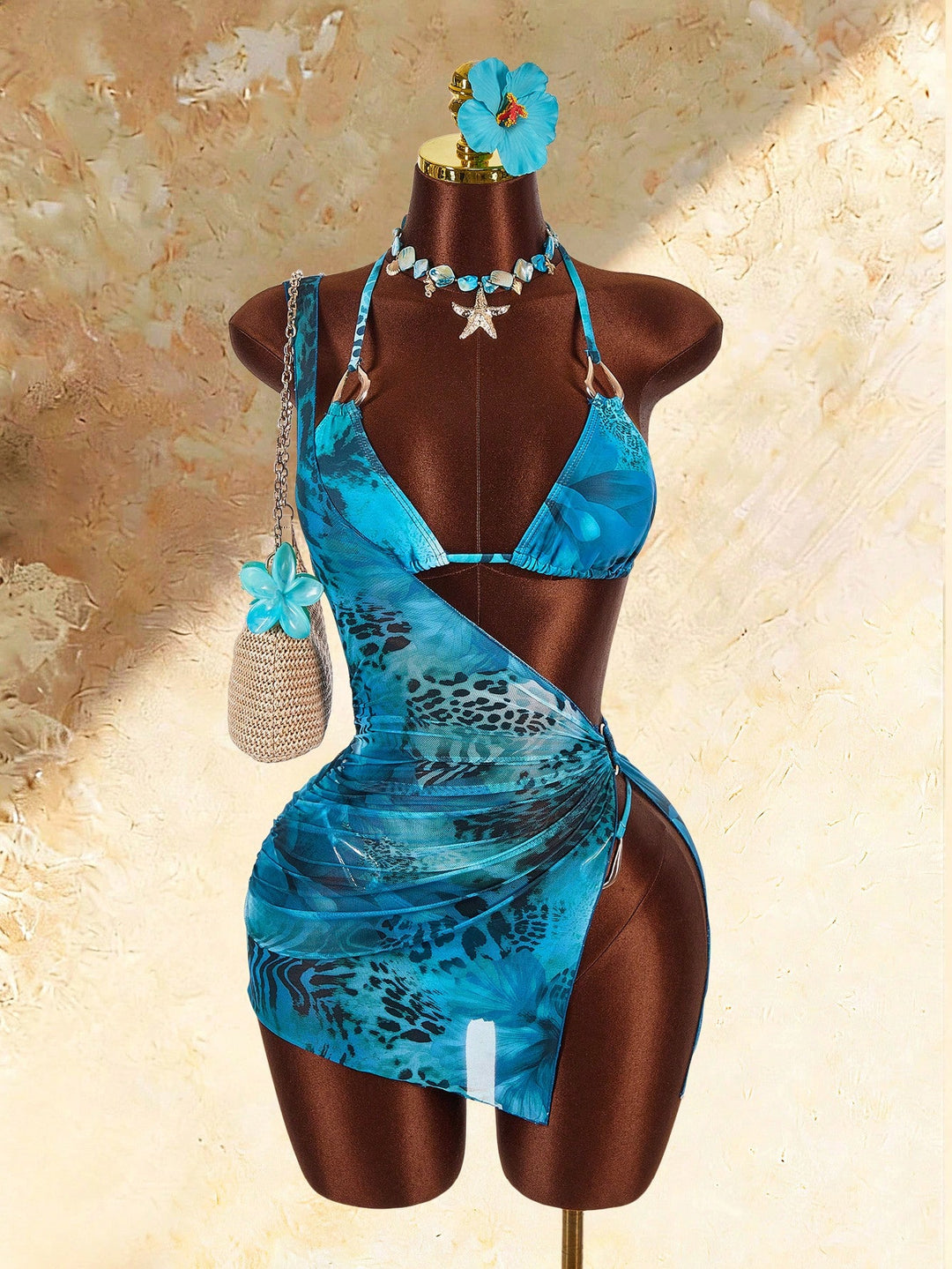 Set bikini SHEIN, albastru
