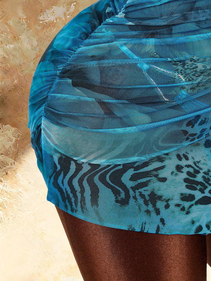 Set bikini SHEIN, albastru