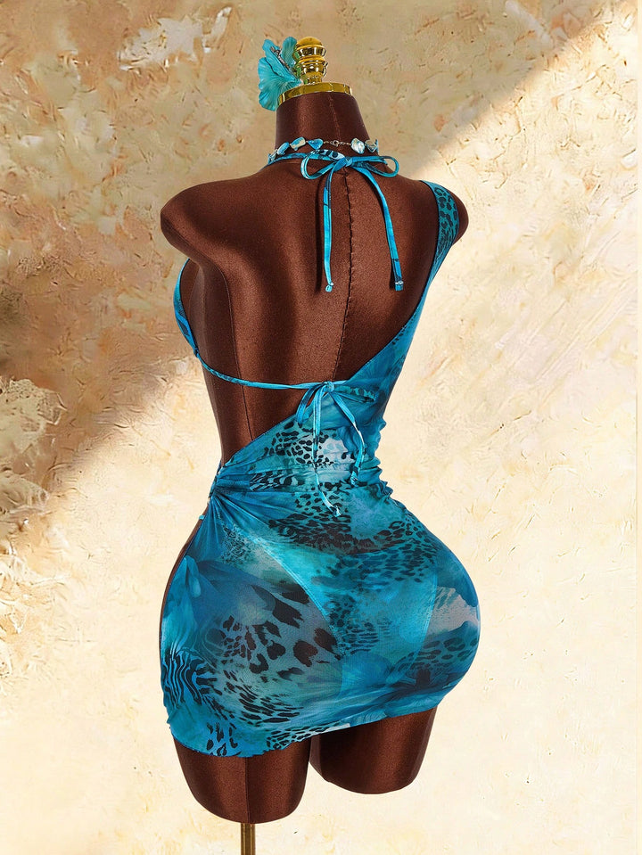 Set bikini SHEIN, albastru