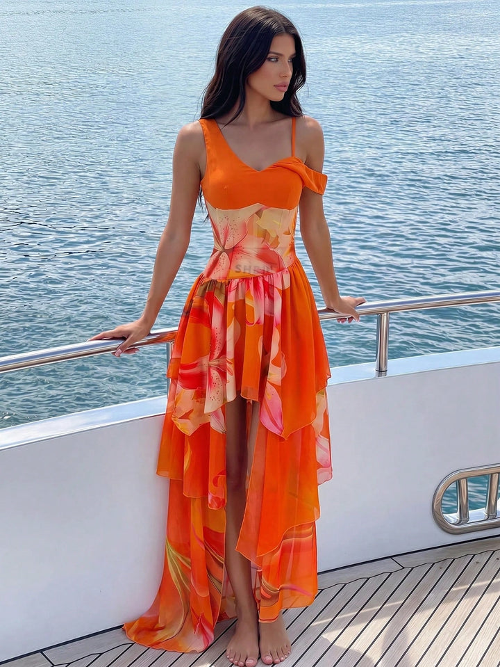 Rochie maxi SHEIN, mix culori