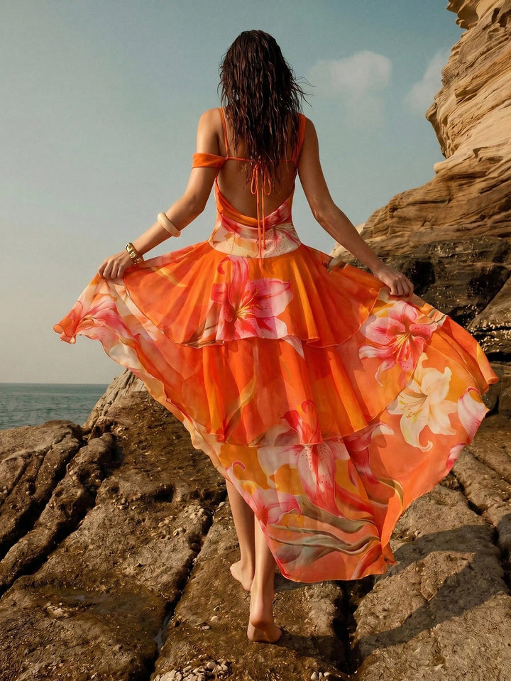 Rochie maxi SHEIN, mix culori