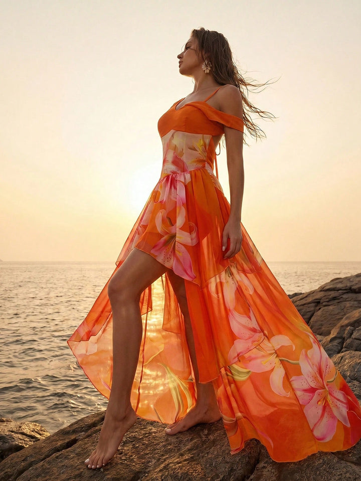 Rochie maxi SHEIN, mix culori