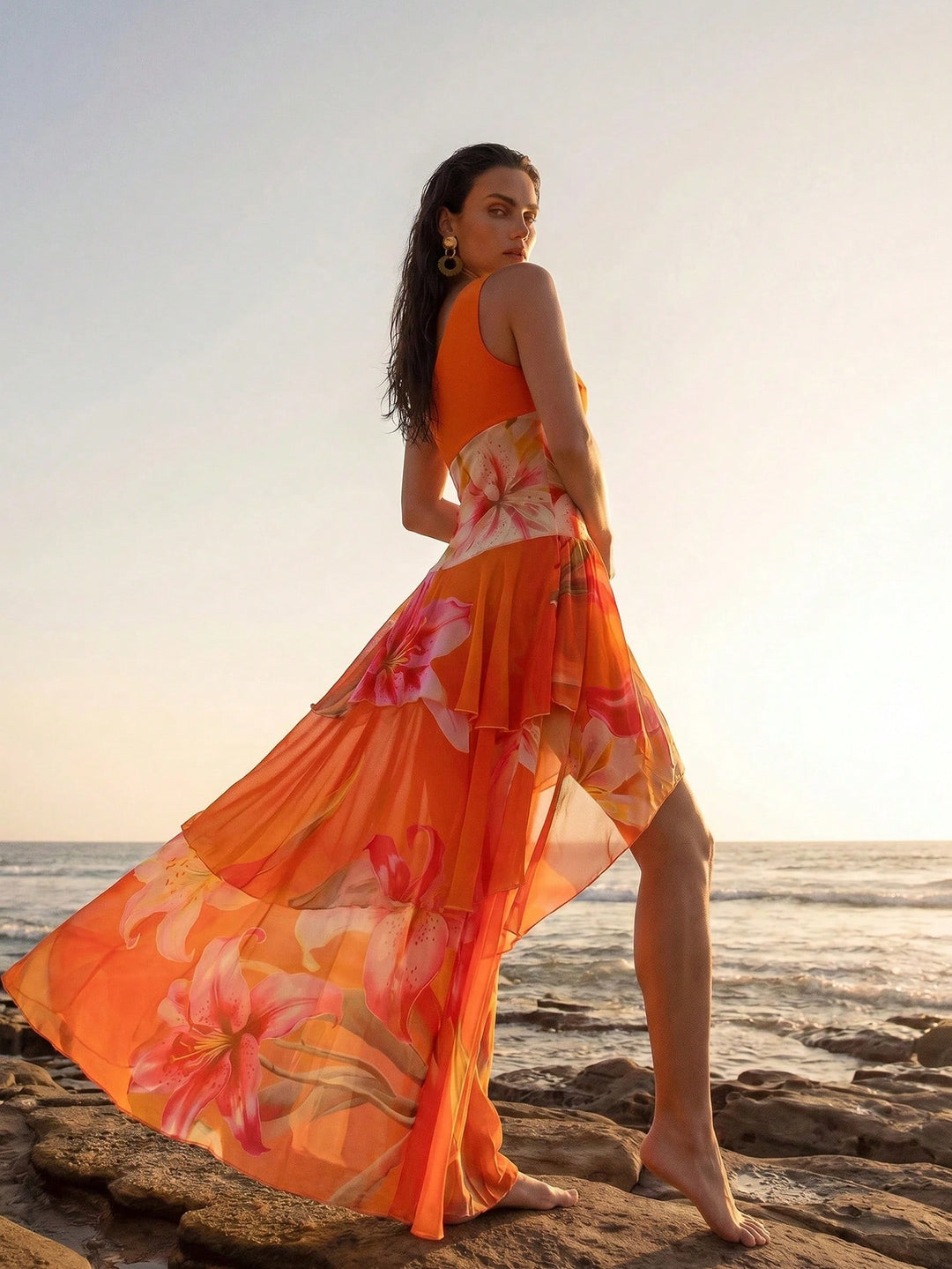 Rochie maxi SHEIN, mix culori