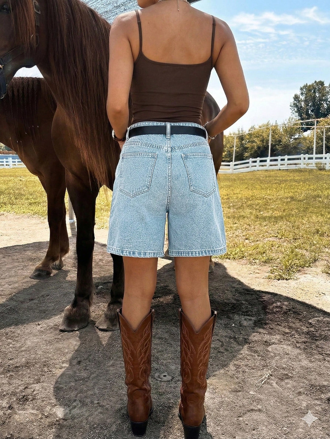 Pantaloni scurți SHEIN, albastru