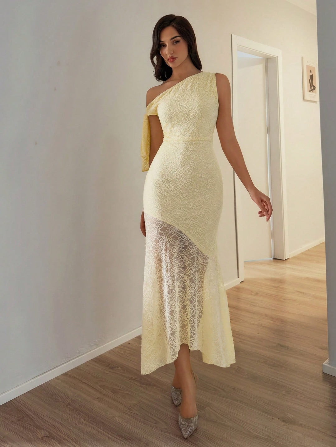 Rochie midi SHEIN, galben