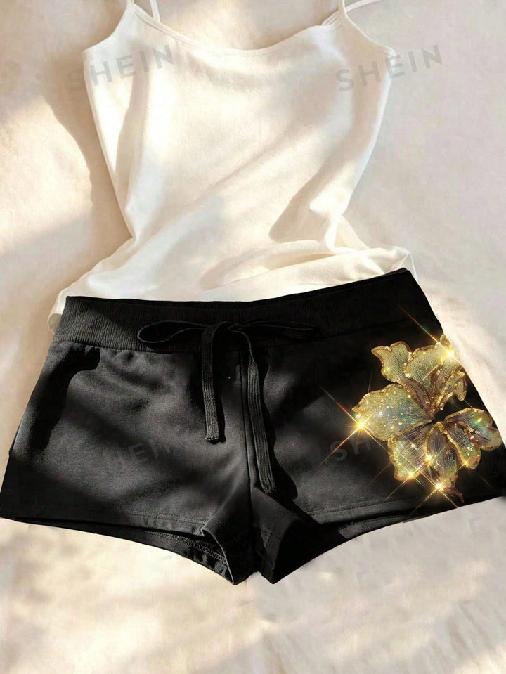 Pantaloni scurți SHEIN, negru