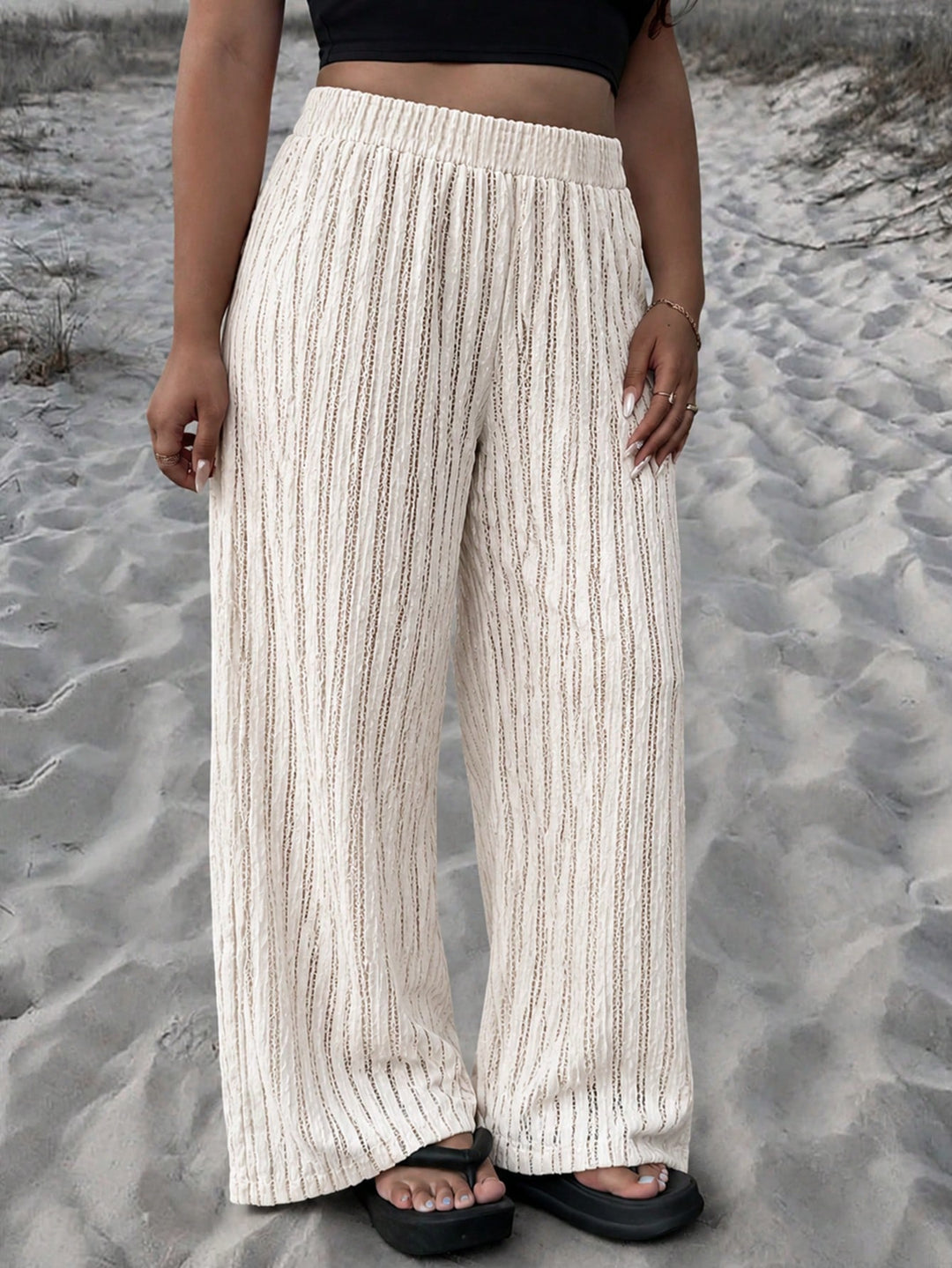 Pantaloni SHEIN, alb
