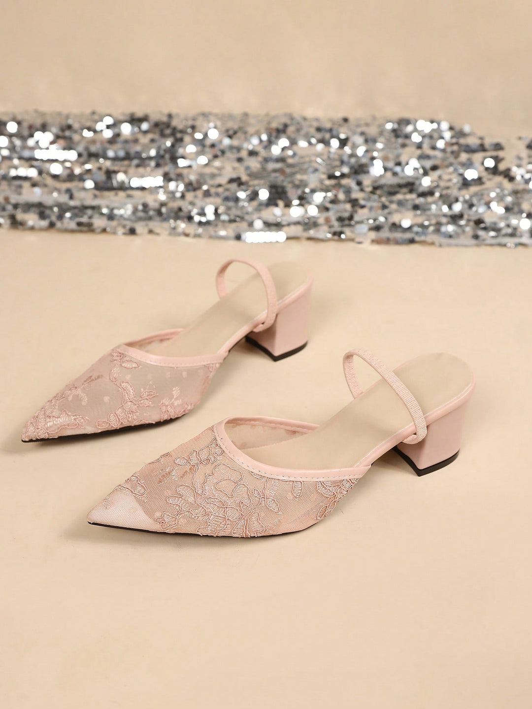 Pantofi cu toc SHEIN, roz