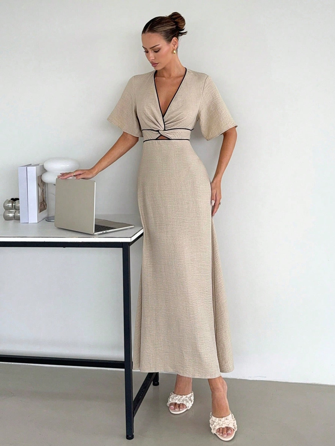 Rochie maxi SHEIN, portocaliu