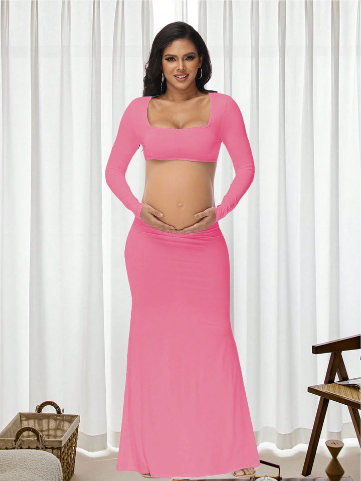 Rochie maxi SHEIN, roz