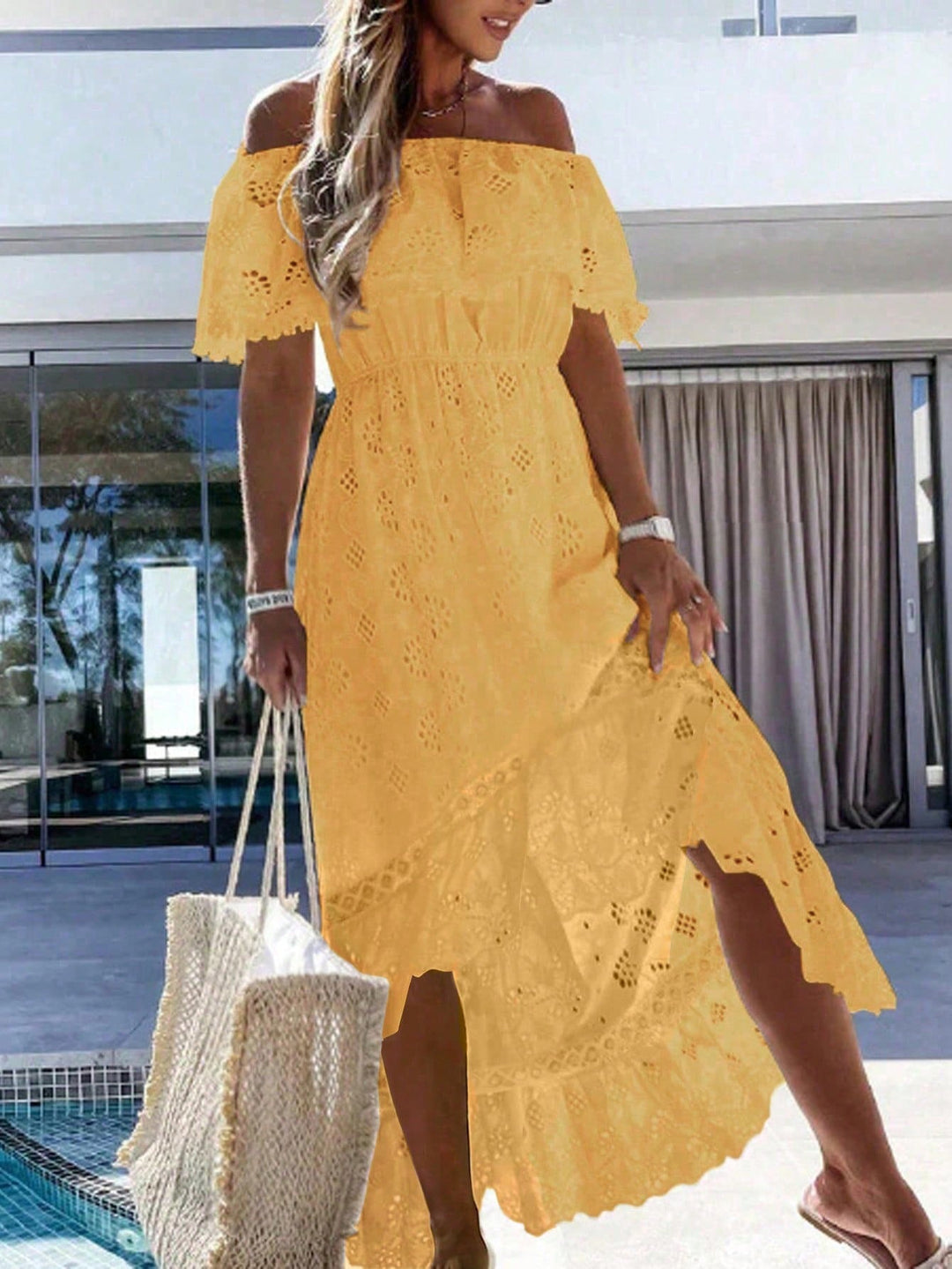 Rochie midi SHEIN, galben