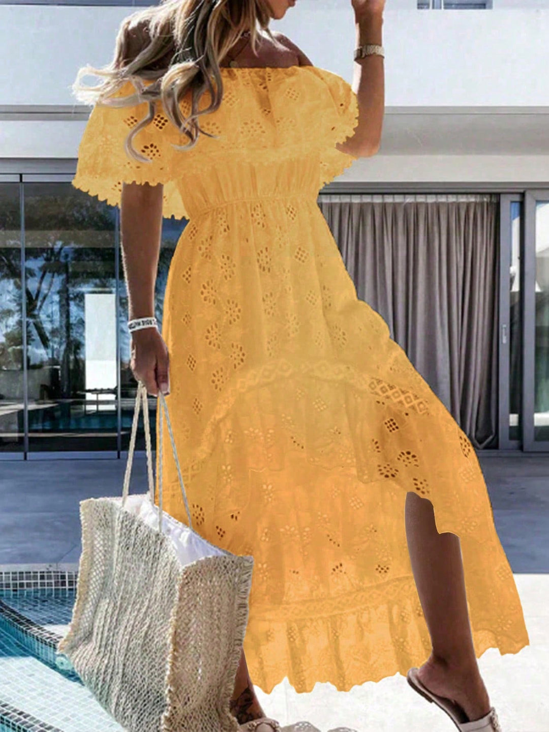 Rochie midi SHEIN, galben