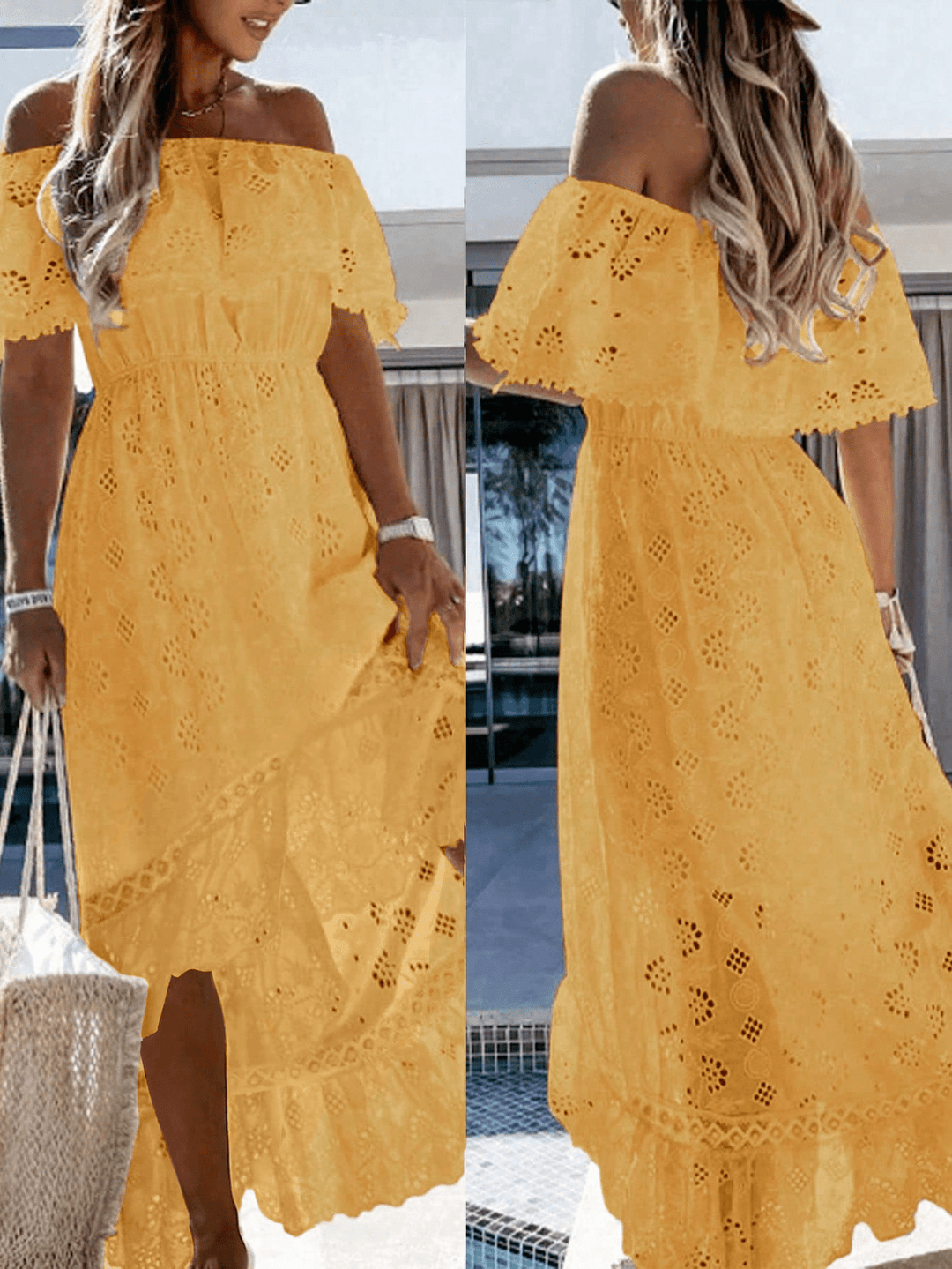 Rochie midi SHEIN, galben
